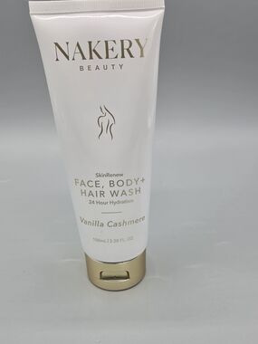 Nakery Beauty Vanilla Cashmere Face, Body & Hair Wash - White/Gold